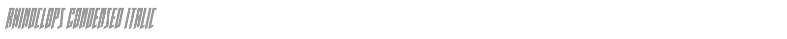 Rhinoclops font preview