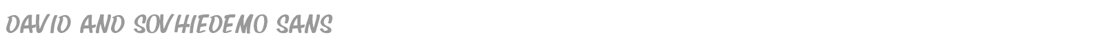 David & Sovhie Sans font preview
