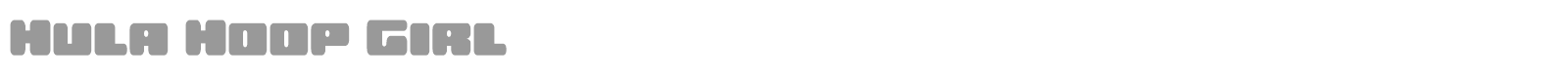 Hula Hoop Girl font preview
