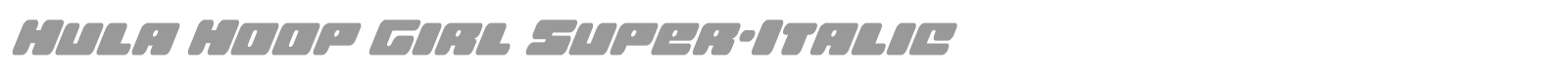 Hula Hoop Girl font preview