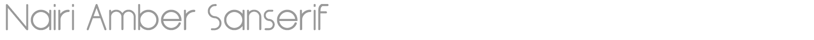 Nairi Amber font preview