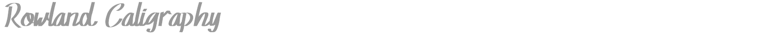 Rowland font preview
