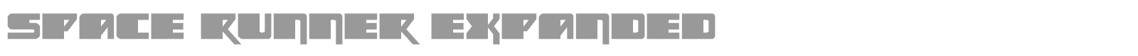 Space Runner font preview