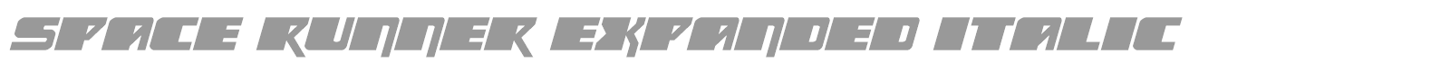 Space Runner font preview