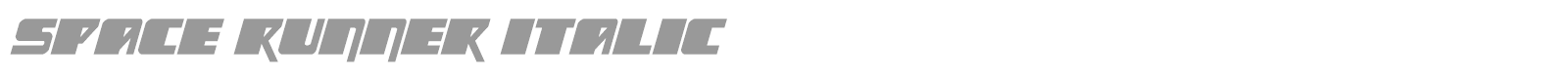 Space Runner font preview
