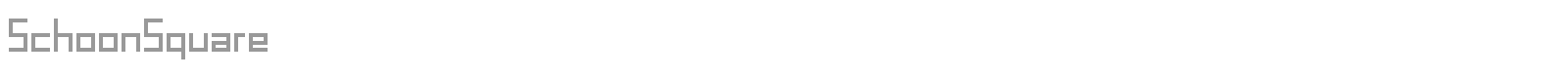 SchoonSquare font preview