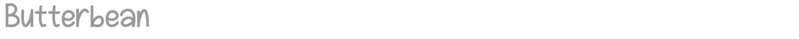 Butterbean font preview