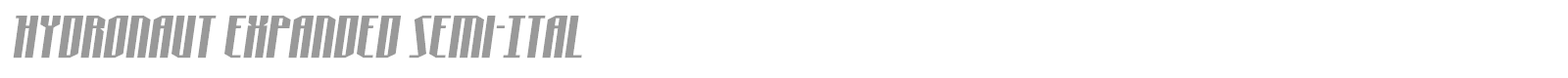 Hydronaut font preview