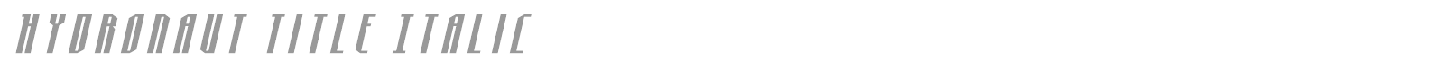 Hydronaut font preview