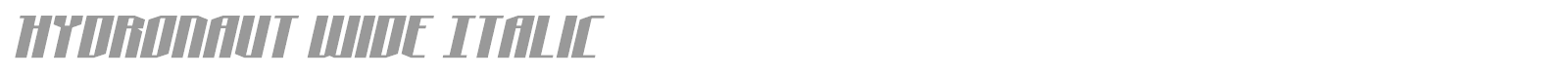 Hydronaut font preview