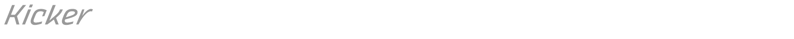 Kicker font preview