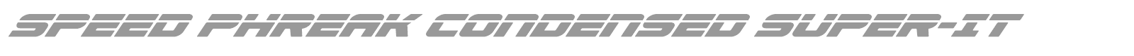 Speed Phreak font preview