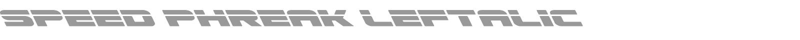 Speed Phreak font preview