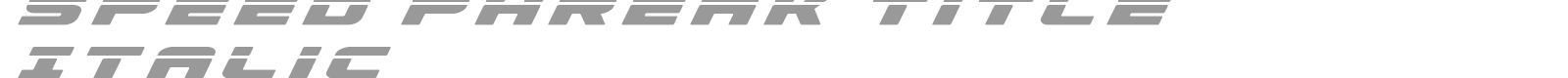 Speed Phreak font preview