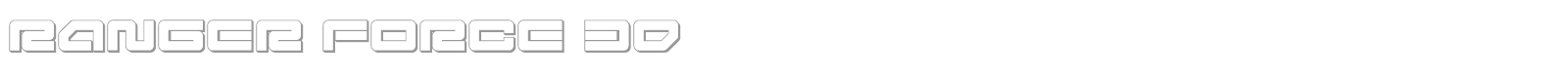 Ranger Force font preview