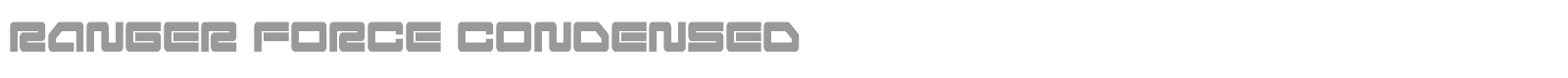 Ranger Force font preview