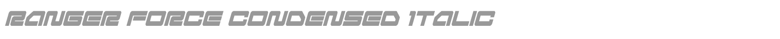 Ranger Force font preview