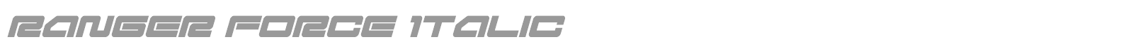 Ranger Force font preview