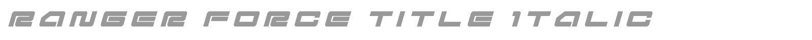 Ranger Force font preview