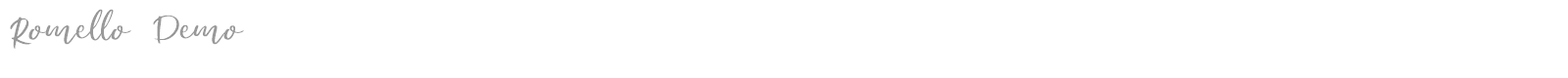 Romello font preview