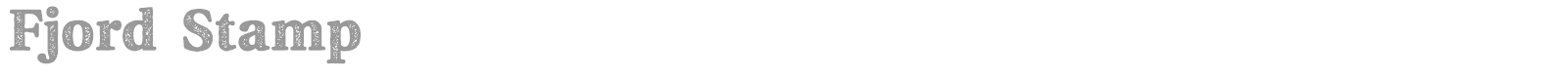 Fjord Stamp font preview