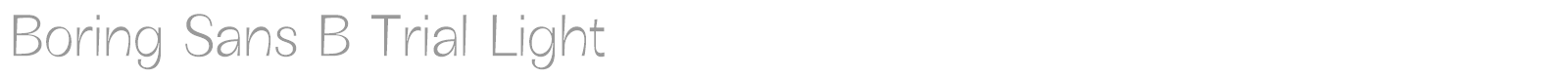 Boring Sans B font preview