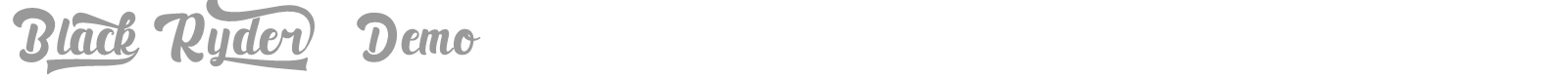Black Ryder font preview