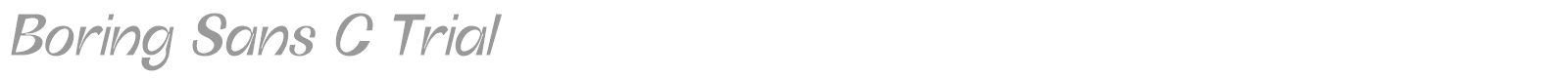 Boring sans C font preview