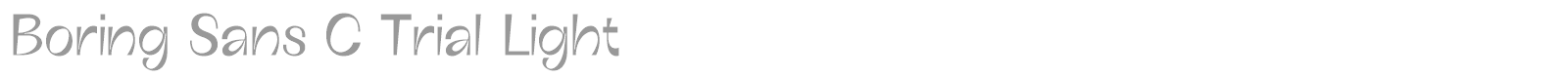 Boring sans C font preview