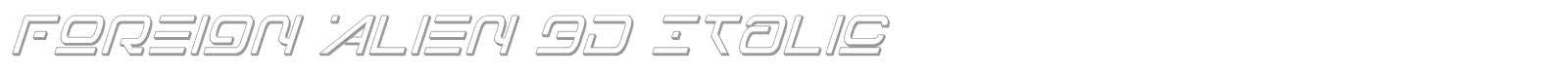 Foreign Alien font preview