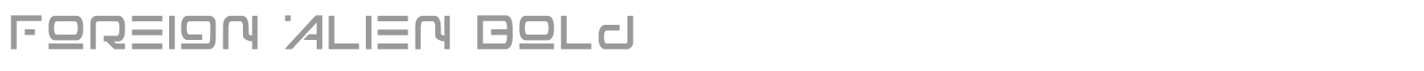 Foreign Alien font preview