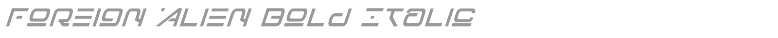 Foreign Alien font preview
