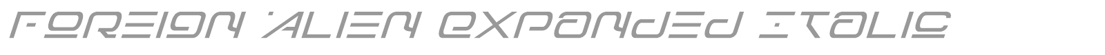 Foreign Alien font preview