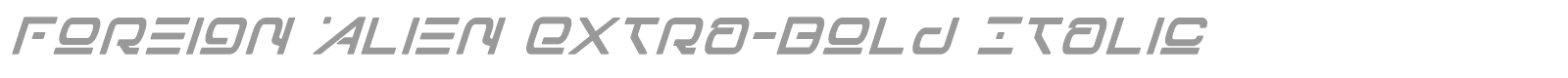 Foreign Alien font preview