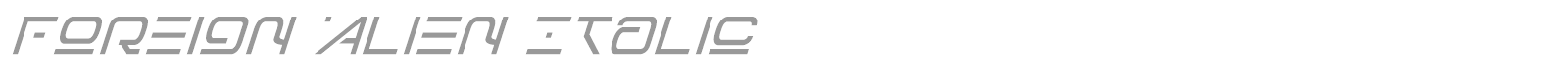 Foreign Alien font preview
