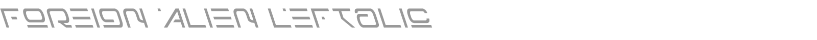 Foreign Alien font preview