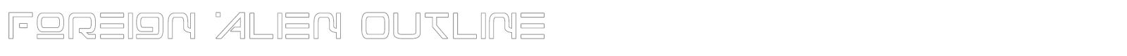 Foreign Alien font preview