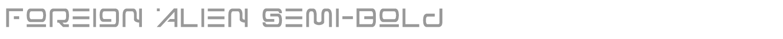 Foreign Alien font preview