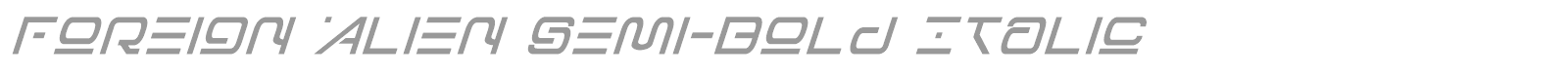 Foreign Alien font preview