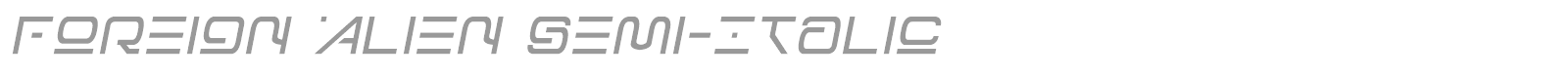 Foreign Alien font preview