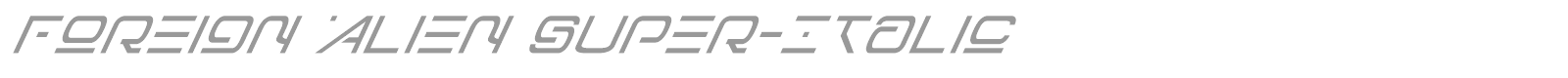 Foreign Alien font preview