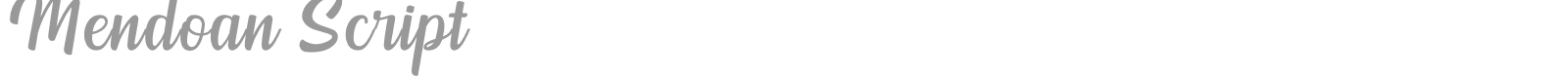 Mendoan Script font preview