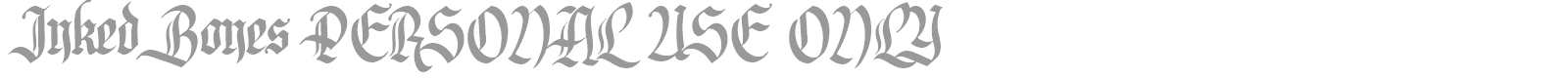 Inked Bones font preview