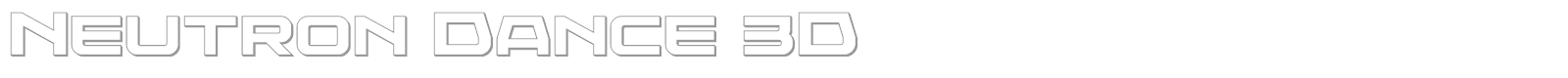 Neutron Dance font preview