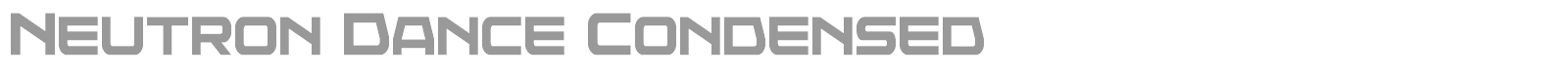 Neutron Dance font preview