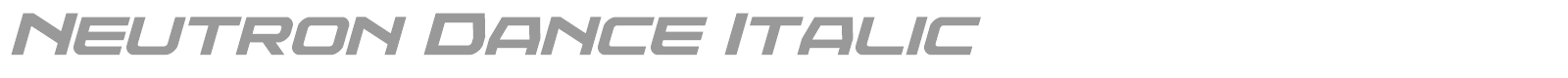 Neutron Dance font preview