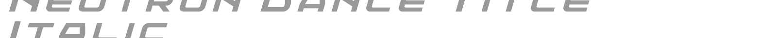 Neutron Dance font preview