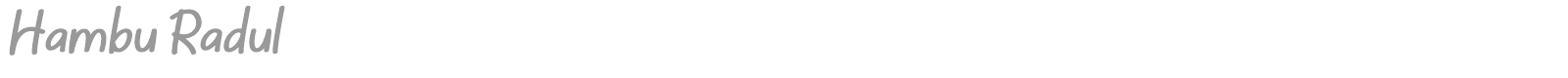 Hambu Radul font preview