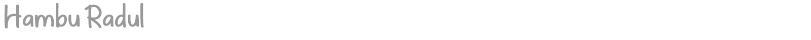 Hambu Radul font preview
