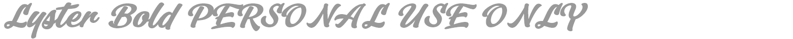 Lyster font preview